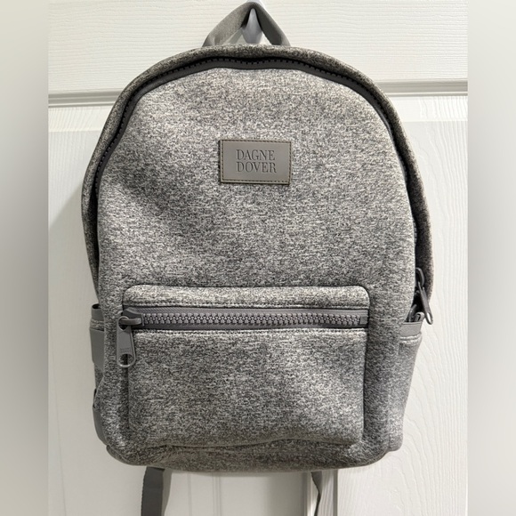 Dagne Dover Charcoal Light Gray Backpack 16x12 - Picture 1 of 7